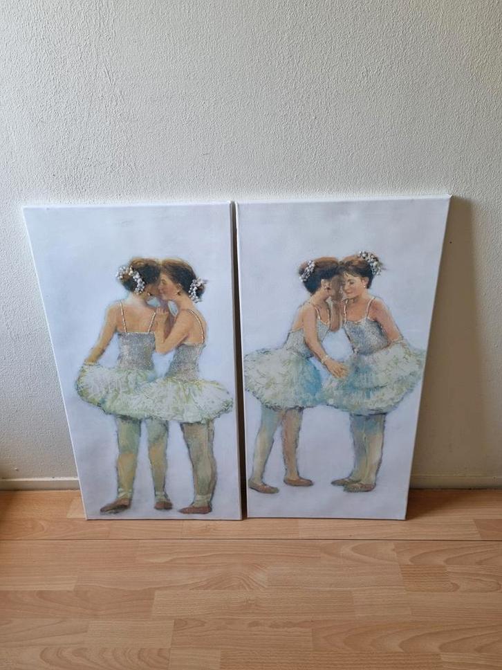 Ballerina  canvasdoeken, Huis en Inrichting, Woonaccessoires | Schilderijen, Tekeningen en Foto's, Schilderij, Minder dan 50 cm