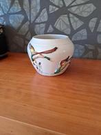 Vintage Aardewerk Vaas met Eenden Design, Huis en Inrichting, Gebruikt, Wit, Aardewerk of Porselein, Ophalen of Verzenden