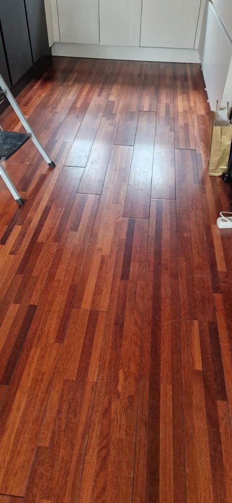 Houten Vloerdelen - Massief Kempas, Doe-het-zelf en Verbouw, Vloerdelen en Plavuizen, Gebruikt, Vloerdelen of -planken, Hout, 150 cm of meer