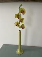 Hele mooie lange mintgroene vaas. Porselein / aardewerk., Ophalen, Aardewerk of Porselein, Zo goed als nieuw, Minder dan 50 cm
