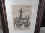 Willem Por - Zoutkamp, Antiek en Kunst, Kunst | Etsen en Gravures, Ophalen of Verzenden