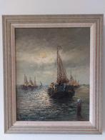 Peter Brouwer - Zeilschepen op zee, Antiek en Kunst, Kunst | Schilderijen | Klassiek, Ophalen