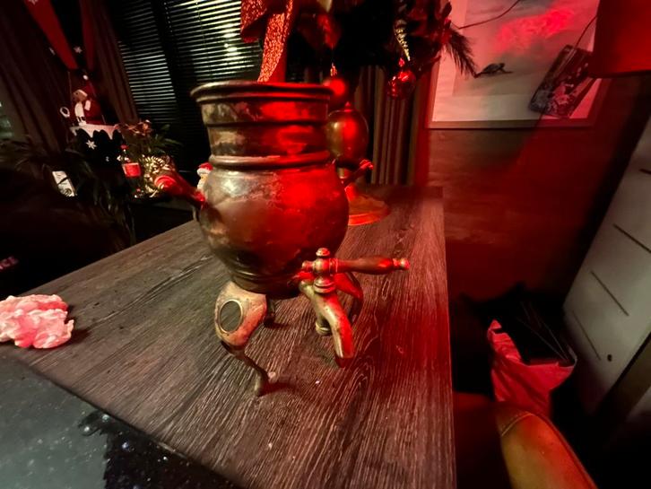 Antieke Russische kolen-samovar uit Tula rond 1880-1910, Antiek en Kunst, Antiek | Tin, Ophalen