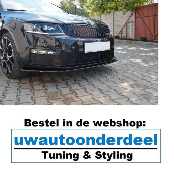 Maxton Design Skoda Octavia RS MK3 Spoiler Splitter Lip, Auto diversen, Auto-accessoires, Nieuw, Ophalen of Verzenden