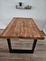 Mango Eettafel 160x100 - Stalen Poten, Ophalen, 50 tot 100 cm, Zo goed als nieuw, Metaal