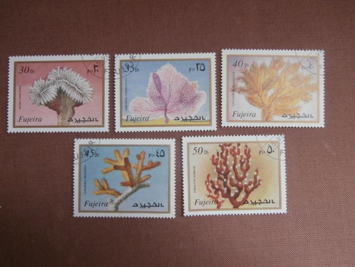 FUJEIRA; serie ZEEWIER, Postzegels en Munten, Postzegels | Thematische zegels, Gestempeld, Dier of Natuur, Verzenden