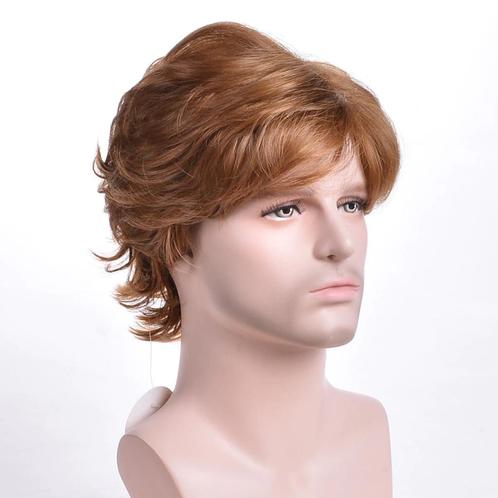 Lichtbruine Rode Heren Pruik Haarstuk Haarstukje Mannen Haar, Sieraden, Tassen en Uiterlijk, Uiterlijk | Haarverzorging, Nieuw
