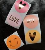 Sluitstickers smiley stickers gift love hart goudfolie lief, Hobby en Vrije tijd, Stickers en Plaatjes, Nieuw, Meerdere stickers