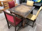 Antieke kersenhouten uitschuiftafel met 4 stoelen, Ophalen