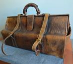 Grote kalfs lederen reistas/ weekend tas/ dokters tas, 30 cm of meer, Bruin, Minder dan 35 cm, Ophalen of Verzenden