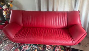 Leolux tango design bank Ferrari rood leer 3 zits beschikbaar voor biedingen