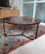 Salontafel met marmeren blad van Goossens, Huis en Inrichting, Tafels | Salontafels, Ophalen, 100 tot 150 cm, Rond, 50 tot 100 cm