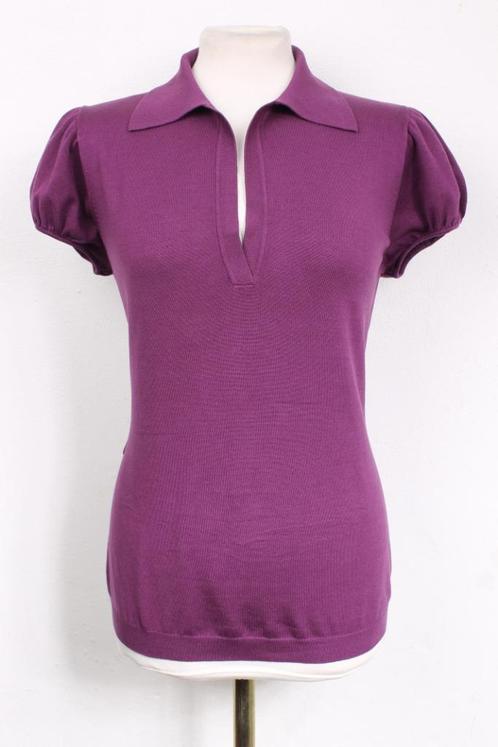 Zomer! Polo met zijde van Burberry maat 40 (L), Kleding | Dames, T-shirts, Zo goed als nieuw, Maat 38/40 (M), Paars, Korte mouw