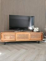 TV Meubel Mangohout Weens Vlechtwerk 160cm, Ophalen, 150 tot 200 cm, Zo goed als nieuw, Minder dan 100 cm