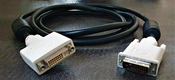 DUAL LINK DIGITAL VIDEO KABEL DVI-D 24 M -DVI-D 24 F, Computers en Software, Pc- en Netwerkkabels, Nieuw, Ophalen of Verzenden