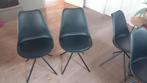 6 Zwarte Eetkamerstoelen, Ophalen, Zwart, Metaal, Vier