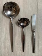 Sola Paola cassette, soep-opscheplepel, jus-/sauslepel, mes, Ophalen of Verzenden, Zo goed als nieuw, Rvs of Chroom, Vaatwasserbestendig