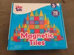 78 stuks magnetic tiles, Overige merken, ., Ophalen of Verzenden, Liastoys
