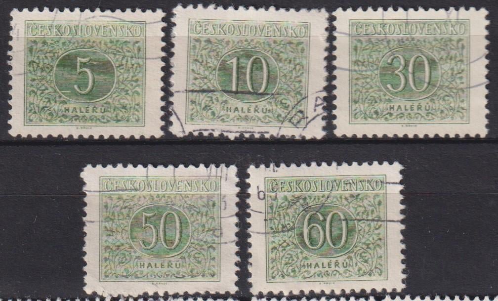 Tsjechoslowakije 1954 Belastingzegels, Verzenden, Gestempeld, Overige thema's