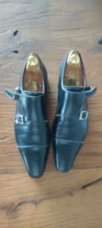 Santoni Dubbele Gesp Schoenen Maat 8, Ophalen, Zwart, Santoni, Gespschoenen