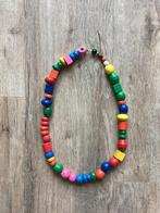 Kleurrijke houten kralenketting, Ophalen of Verzenden, Zo goed als nieuw, Overige kleuren, Ketting