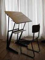 vintage kleine tekentafel met stoel, Ophalen, Gebruikt, Minder dan 130 cm