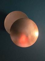 Koperkleurige Eclips Wandlamp 25cm, Ophalen of Verzenden, Nieuw, Metaal, Modern