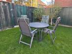 Complete tuinset met 5 verstelbare stoelen, Ophalen, Gebruikt, Aluminium