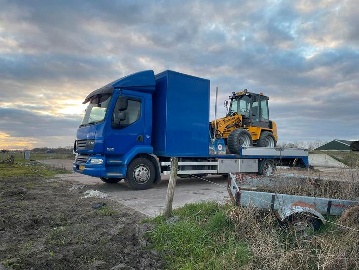 Daf lf 55, Auto's, Vrachtwagens, Particulier, DAF, Diesel, Euro 5, Automaat, Blauw, Zwart, Achterwielaandrijving, Ophalen