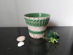 Vintage Germany Ü-Keramik bloempot 202/17, Tuin en Terras, Bloempotten, Gebruikt, Rond, Binnen, Ophalen of Verzenden