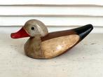 Oude houten lokeend eend handgemaakt 15 x 7 cm, Antiek en Kunst, Ophalen