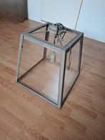 Grijze IJzeren Eettafellamp, Gebruikt, Ophalen of Verzenden, Glas, Minder dan 50 cm