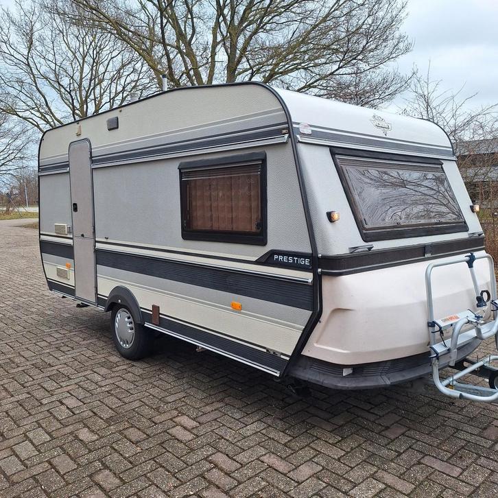 Hobby Prestige 470, Voortent+erker, Retro, Fietsendrager, Caravans en Kamperen, Caravans, Particulier, tot en met 4, 750 - 1000 kg
