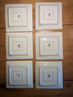 6 ontbijtborden, porselein, Pillivuyt, L18, B18,H 2,5, Ophalen, Gebruikt, Bord(en), Effen