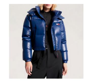 Tommy Hilfiger NIEUWE winterjas dons Puffer mt XL Blauw kort beschikbaar voor biedingen