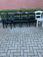 6 EETKAMER STOELEN, Huis en Inrichting, Stoelen, Ophalen, Gebruikt, Zwart