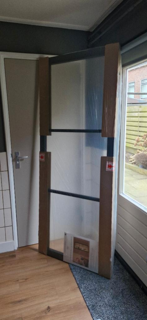 Nieuwe Arne en Bodil binnendeur, Doe-het-zelf en Verbouw, Deuren en Horren, Nieuw, Binnendeur, 200 tot 215 cm, 80 tot 100 cm, Glas