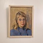 Mari Trappeniers oud schilderij portret olieverf op doek, Ophalen of Verzenden