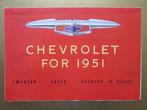 1951 CHEVROLET folder, Engels, Chevrolet, Ophalen of Verzenden, Zo goed als nieuw