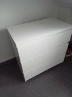 Witte IKEA MALM ladenkast, Huis en Inrichting, Kasten | Ladekasten, Ophalen, 50 tot 100 cm, 3 of 4 laden, Minder dan 100 cm