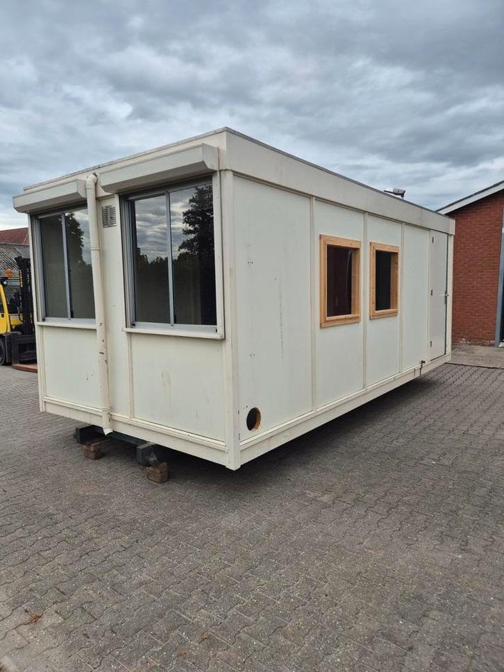 Nette Houten Kantoorunit 6x3 Kantoor Unit op SLEDE Bouwkeet, Zakelijke goederen, Machines en Bouw | Keten en Containers, Ophalen of Verzenden