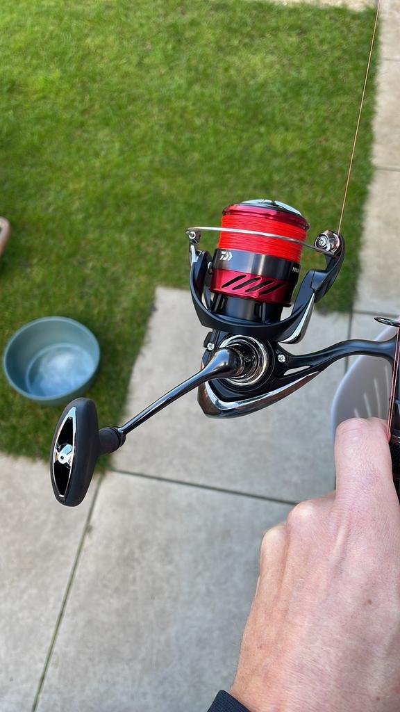 Prachtige Daiwa roofvis setup, Watersport en Boten, Hengelsport | Roofvissen, Zo goed als nieuw, Molen, Ophalen of Verzenden