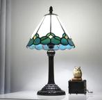 Winter Glas-in-Lood Tafellamp – NIEUW!, Verzenden, Glas, Minder dan 50 cm