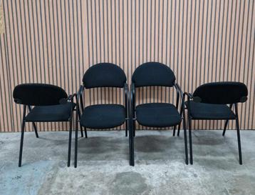 Nog 5 x zwarte vergaderstoelen kantoor kantine cafe stoelen  beschikbaar voor biedingen