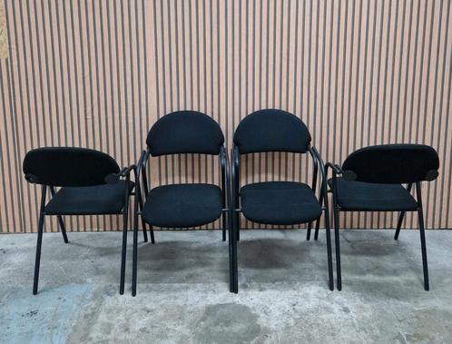 Nog 5 x zwarte vergaderstoelen kantoor kantine cafe stoelen, Huis en Inrichting, Stoelen, Zo goed als nieuw, Vijf, Zes of meer stoelen