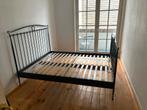 Mooi zwart Spijlenbed van IKEA 160x200 incl. 2 lattenbodems, Ophalen, Zwart, Tweepersoons, Zo goed als nieuw