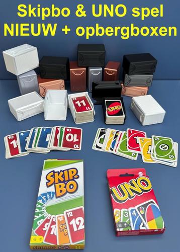 Skipbo & UNO spel NIEUW + opbergboxen    beschikbaar voor biedingen