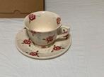 Emma Bridgewater Tiny Scattered Rose Cup & Saucer boxed NEW, Overige stijlen, Kop(pen) en/of Schotel(s), Zo goed als nieuw, Ophalen