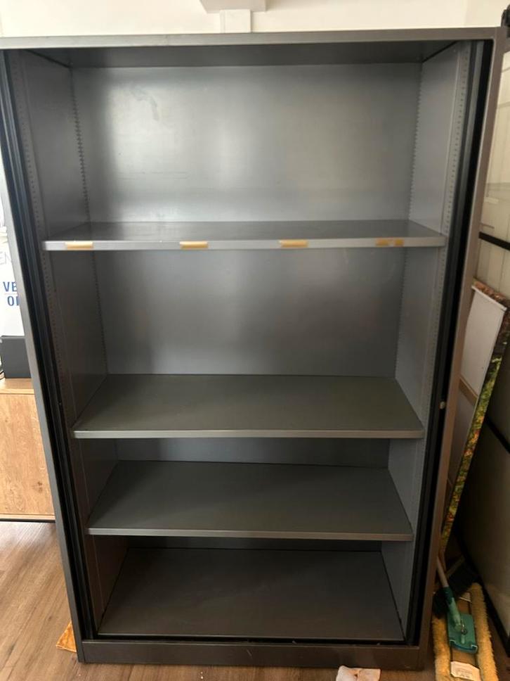 2 Zwarte Dossierkasten - Praktisch & Ruim, Huis en Inrichting, Kasten | Roldeurkasten en Archiefkasten, Gebruikt, 150 tot 200 cm