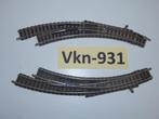 Vk-931 N Spoor gebogen Wissels 9174/75 Fleischmann Piccolo, Gebruikt, Gelijkstroom, Fleischmann, Rails